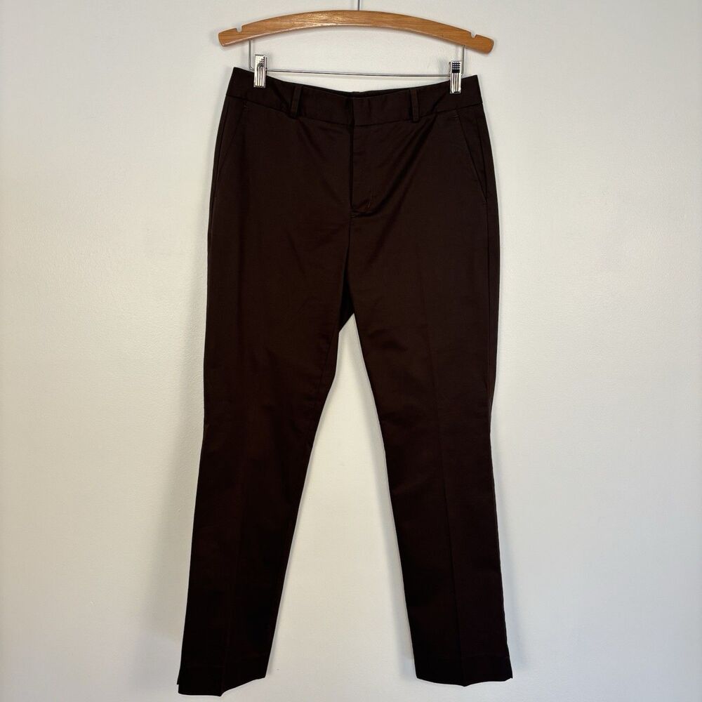 Ralph Lauren Golf Womens 8 Dark Brown Flat Front Straight Leg Pants